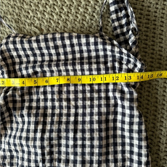 American Eagle S Black White Gingham Check Open Back Mini Dress - Picture 6 of 7